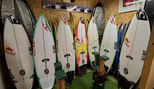 JORDY SMITH QUIVER AT HOUT BAY SURF SHOP